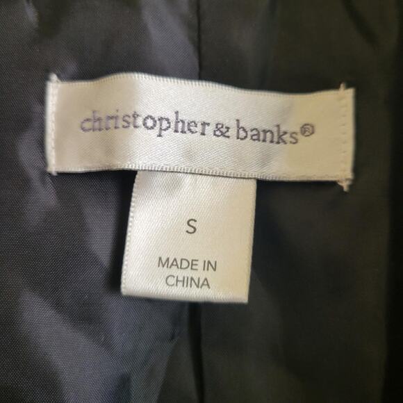 Size Small Christopher Banks Black Vest w/ Slight Shimmer gray - Picture 4 of 7